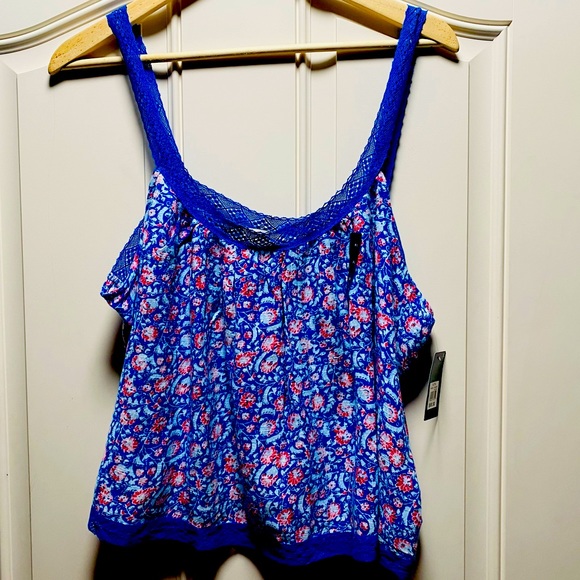 🆕NWT- LUCKY BRAND FLORAL CROP TOP - Picture 1 of 7